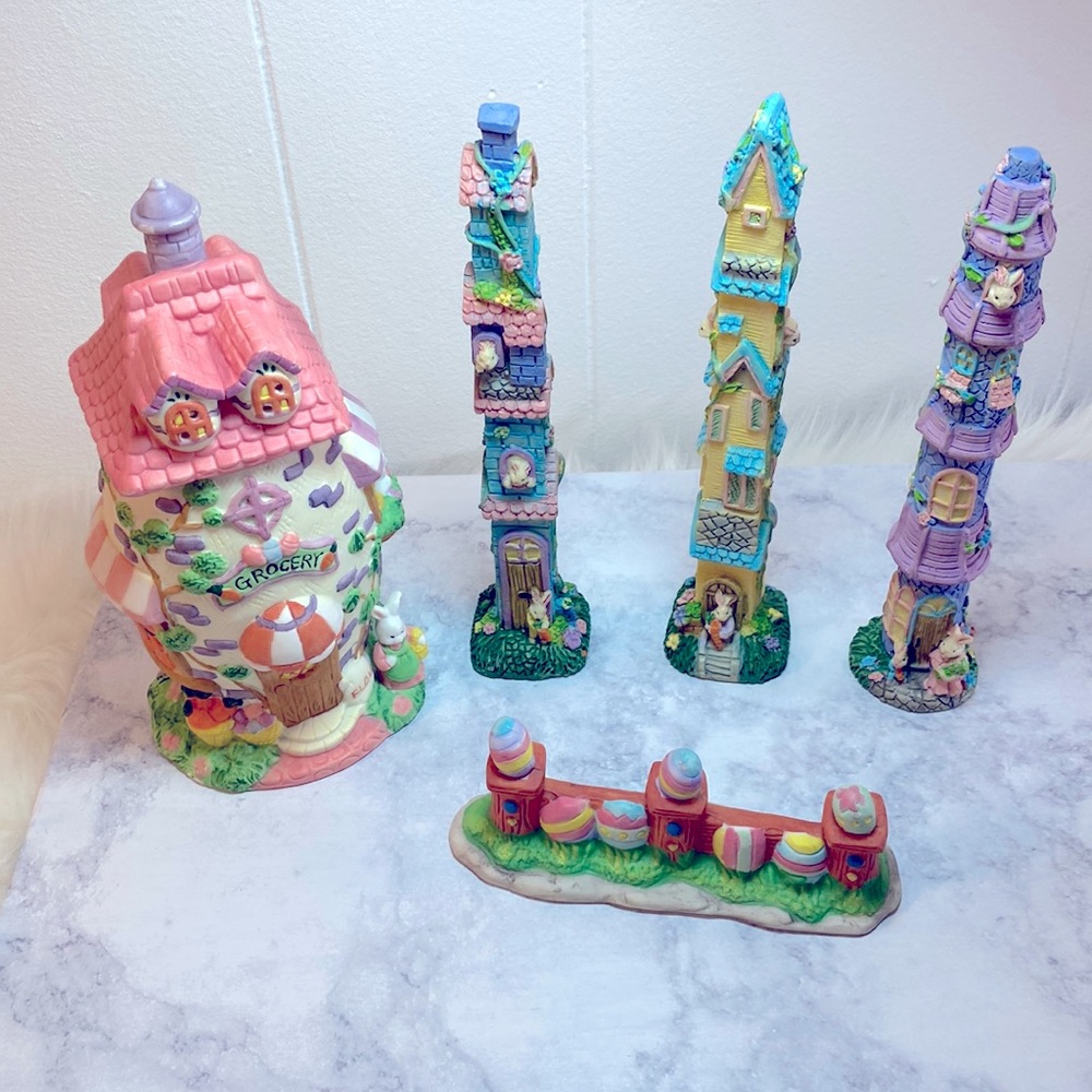 Bunny village pieces 5 pieces